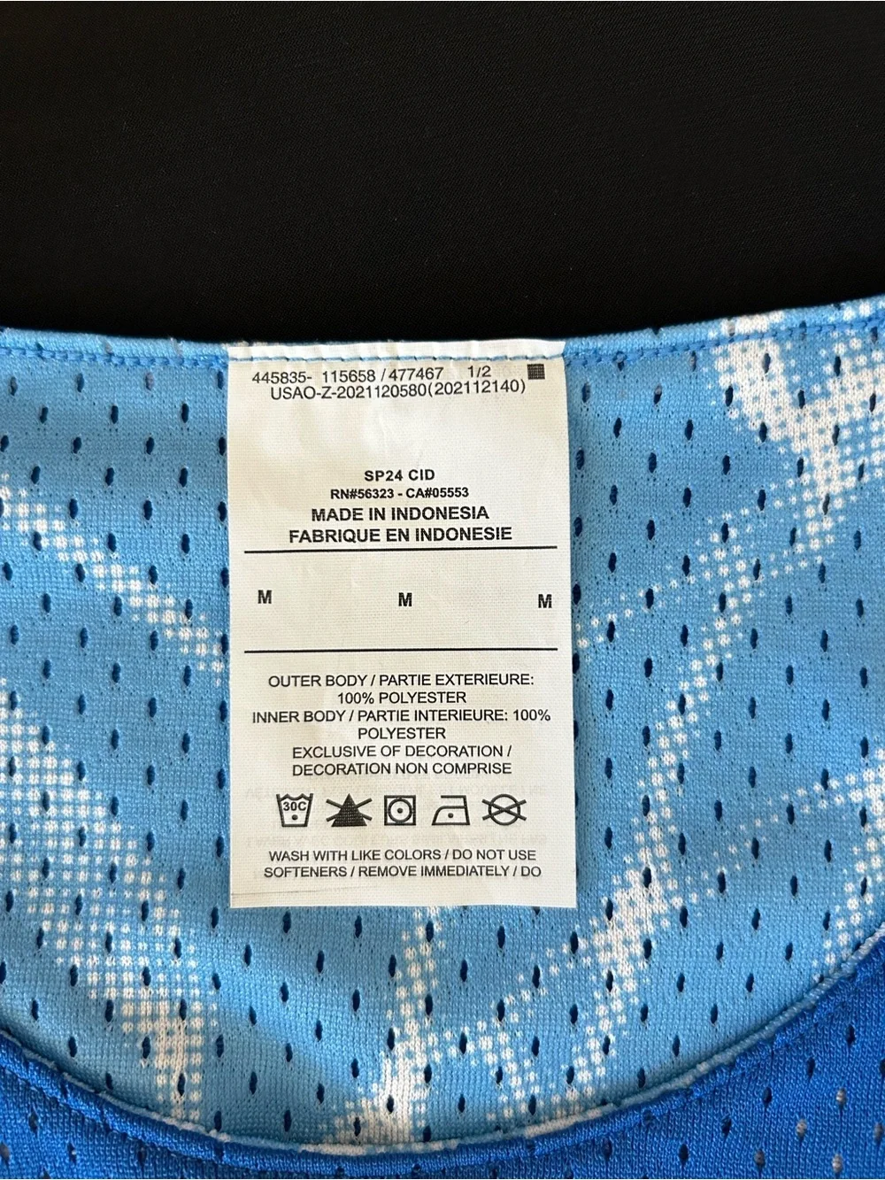 Nike Reversible Basketball Jersey Kids Size M Blue Mesh Logo